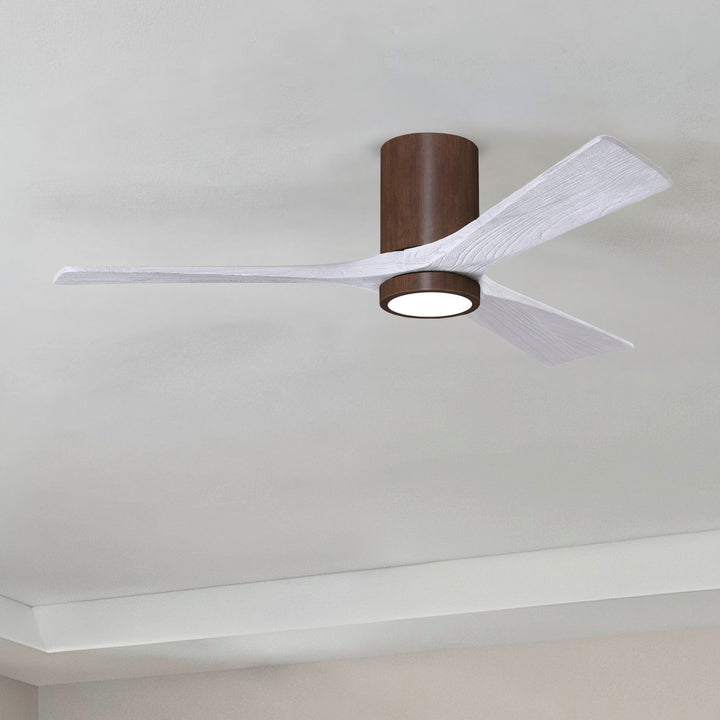 Matthews Fan Company Irene-3HLK 52" Flush Mounted Ceiling Fan with LED Light Kit