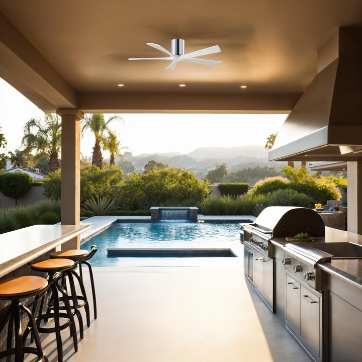 Matthews Fan Company Irene-5H 52"Flush Mounted Ceiling Fan