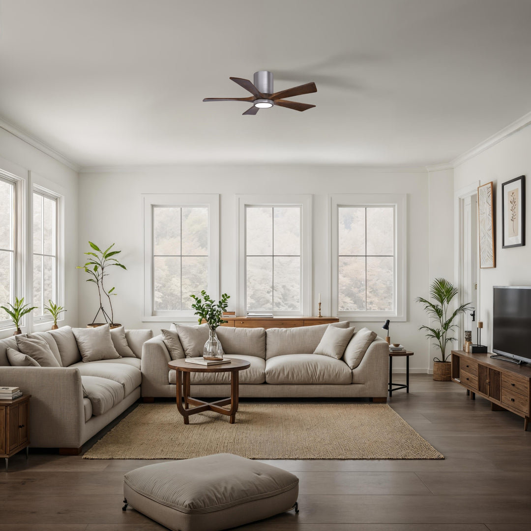 Matthews Fan Company Irene-5HLK 42" Flush Mounted Ceiling Fan with LED Light Kit