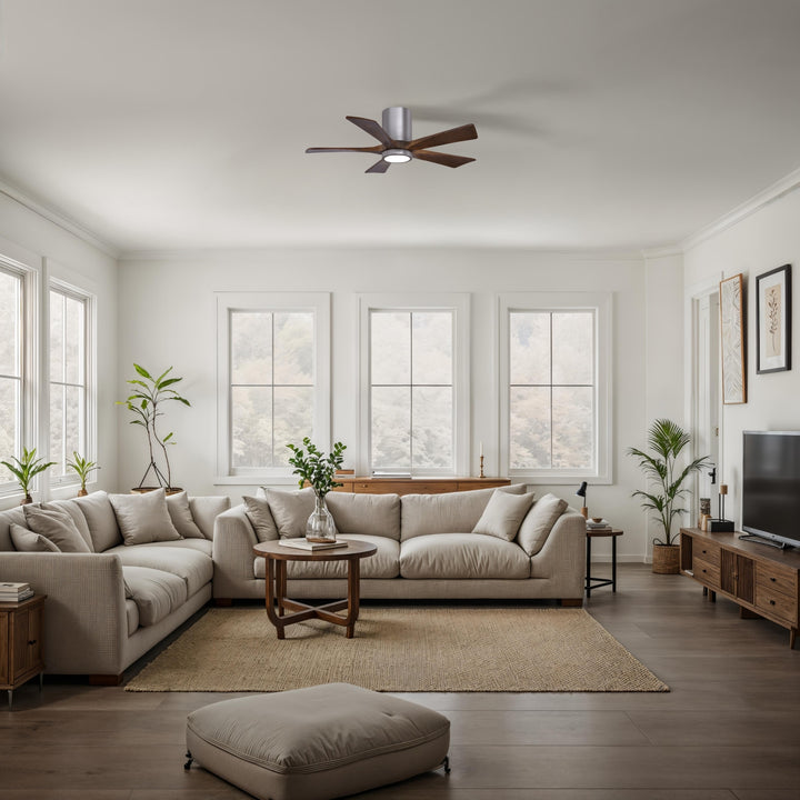 Matthews Fan Company Irene-5HLK 42" Flush Mounted Ceiling Fan with LED Light Kit