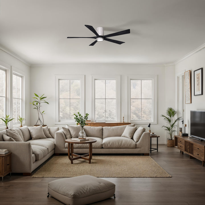 Matthews Fan Company Irene-5HLK 60" Flush Mounted Ceiling Fan with LED Light Kit
