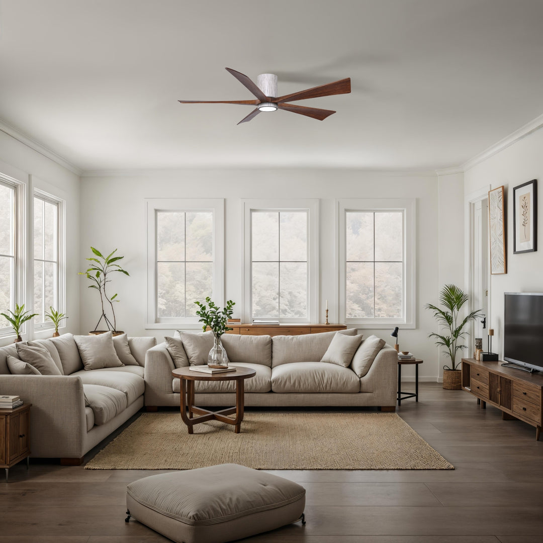 Matthews Fan Company Irene-5HLK 60" Flush Mounted Ceiling Fan with LED Light Kit