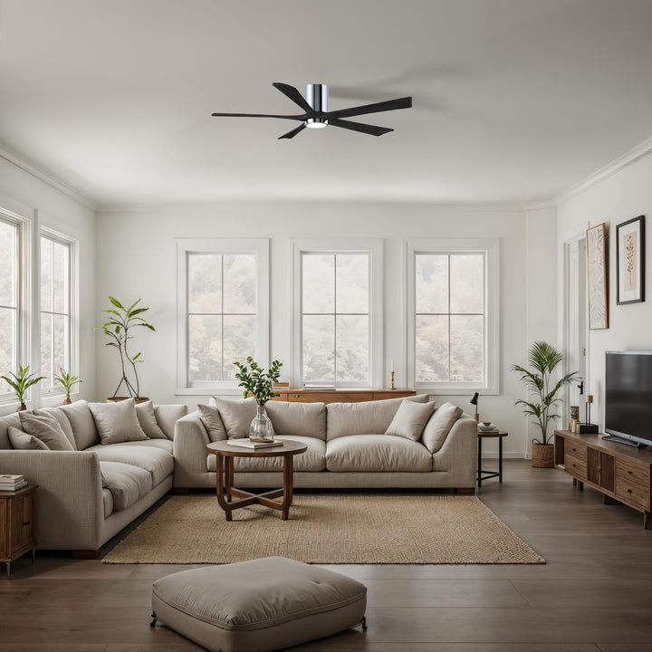 Matthews Fan Company Irene-5HLK 60" Flush Mounted Ceiling Fan with LED Light Kit