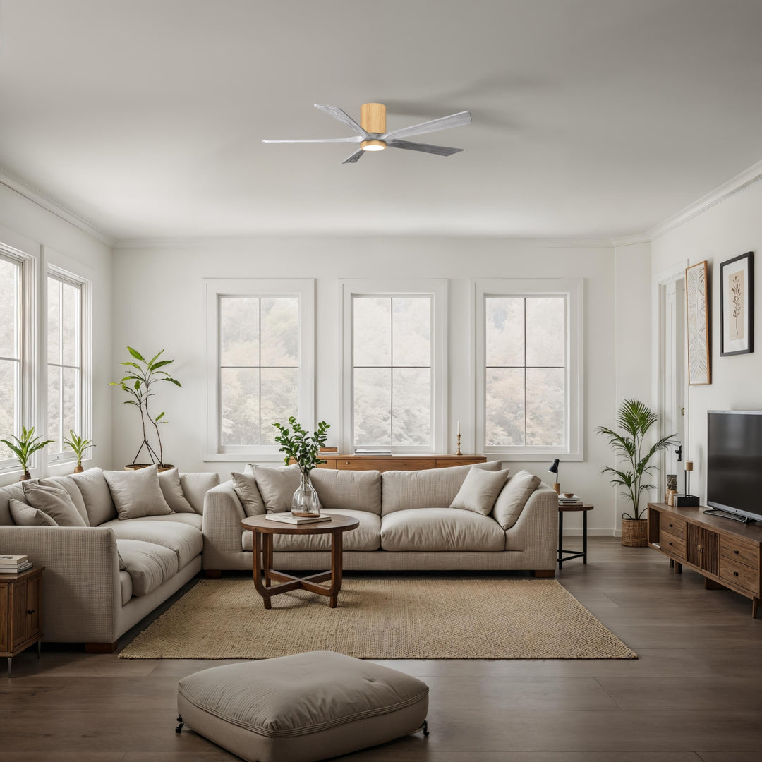 Matthews Fan Company Irene-5HLK 60" Flush Mounted Ceiling Fan with LED Light Kit