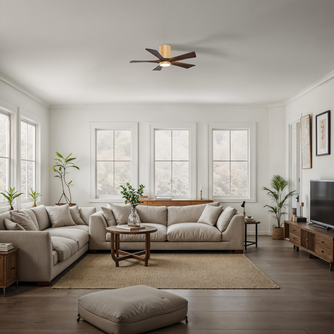 Matthews Fan Company Irene-5HLK 42" Flush Mounted Ceiling Fan with LED Light Kit