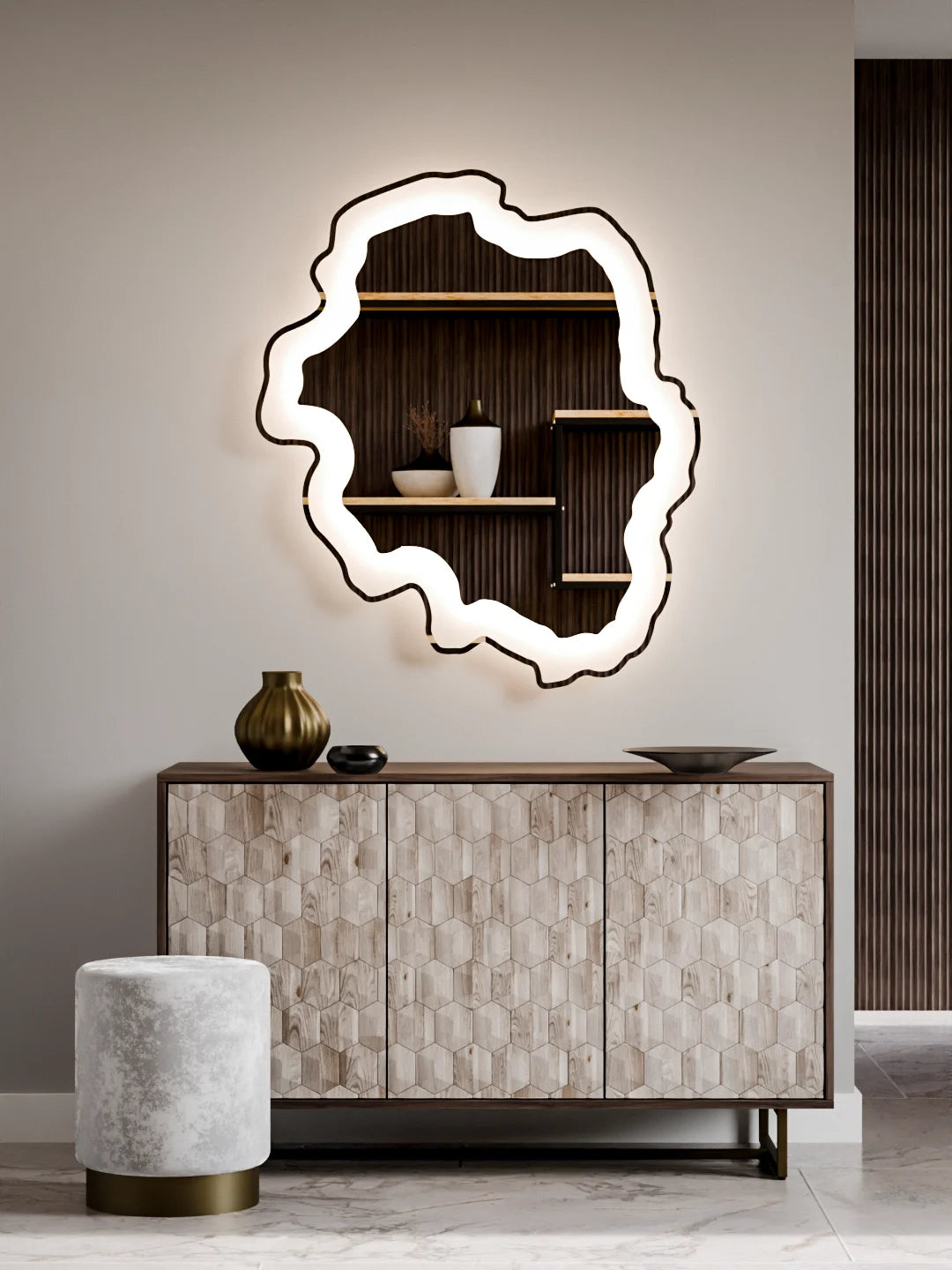 Electric Mirror Isola organic LED lighted mirror ISL-3642