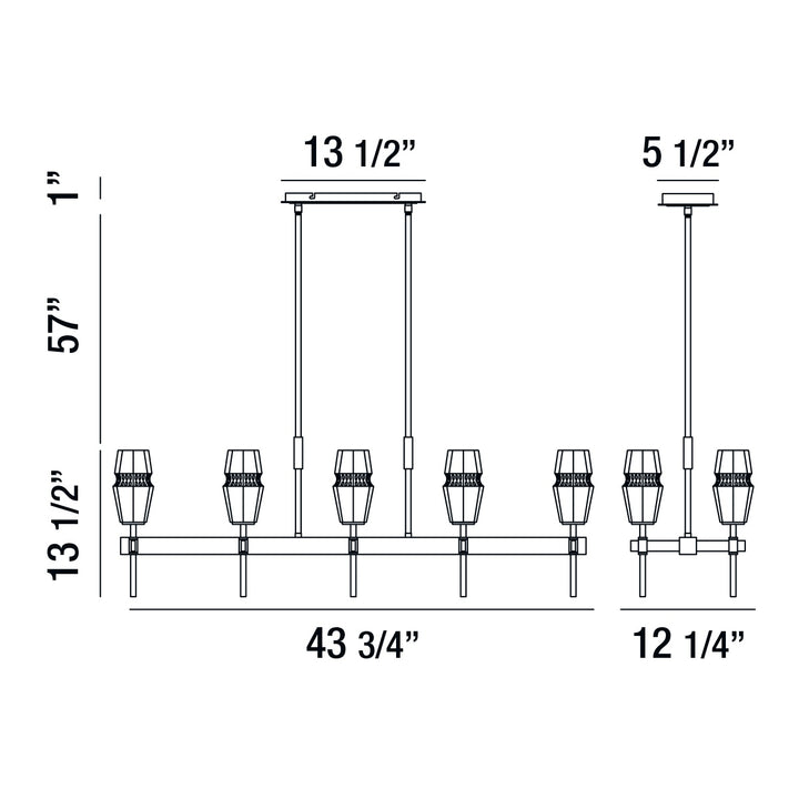 Eurofase Gladstone Chandelier Chandeliers Eurofase   