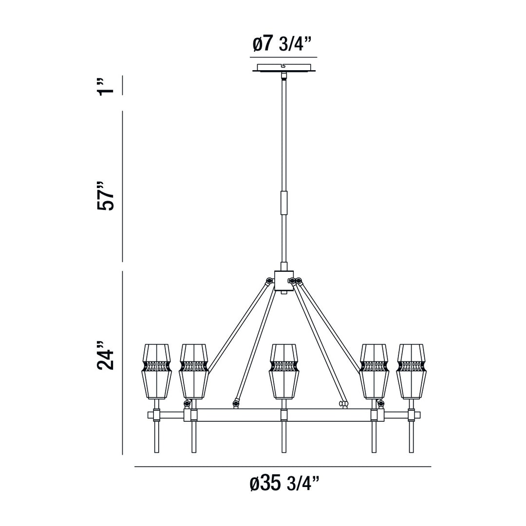 Eurofase Gladstone Chandelier Chandeliers Eurofase   