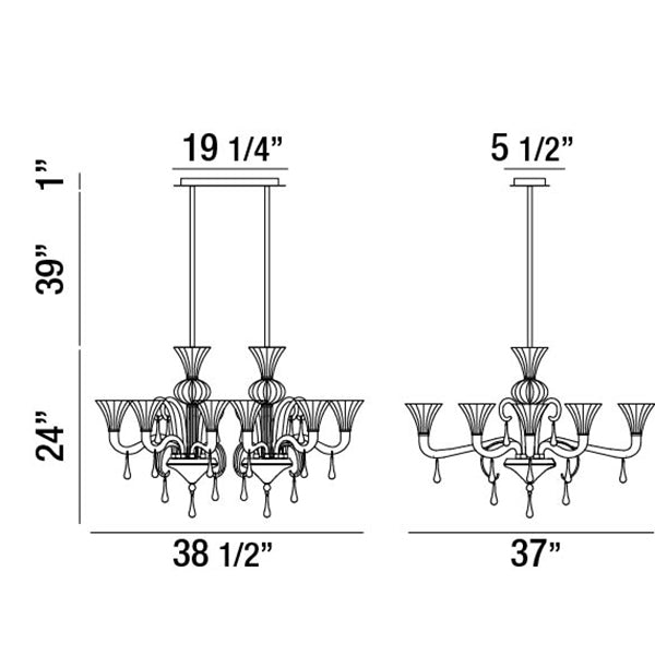 Eurofase Gloria Chandelier Chandeliers Eurofase   