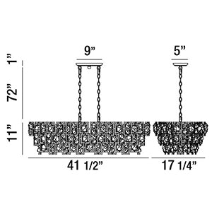 Eurofase Elrose Chandelier Chandeliers Eurofase   