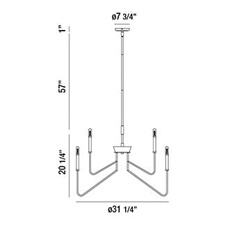 Eurofase Rado Chandelier Chandeliers Eurofase   