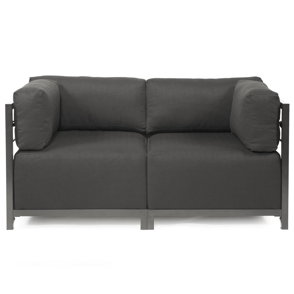 Howard Elliott Collection Axis 2pc Sectional Sterling Charcoal Titanium Frame Howard Elliott Collection