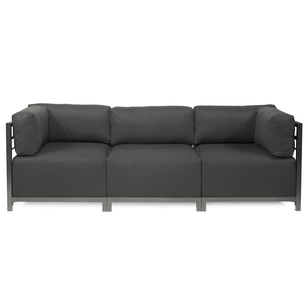 Howard Elliott Collection Axis 3pc Sectional Sterling Charcoal Titanium Frame Howard Elliott Collection