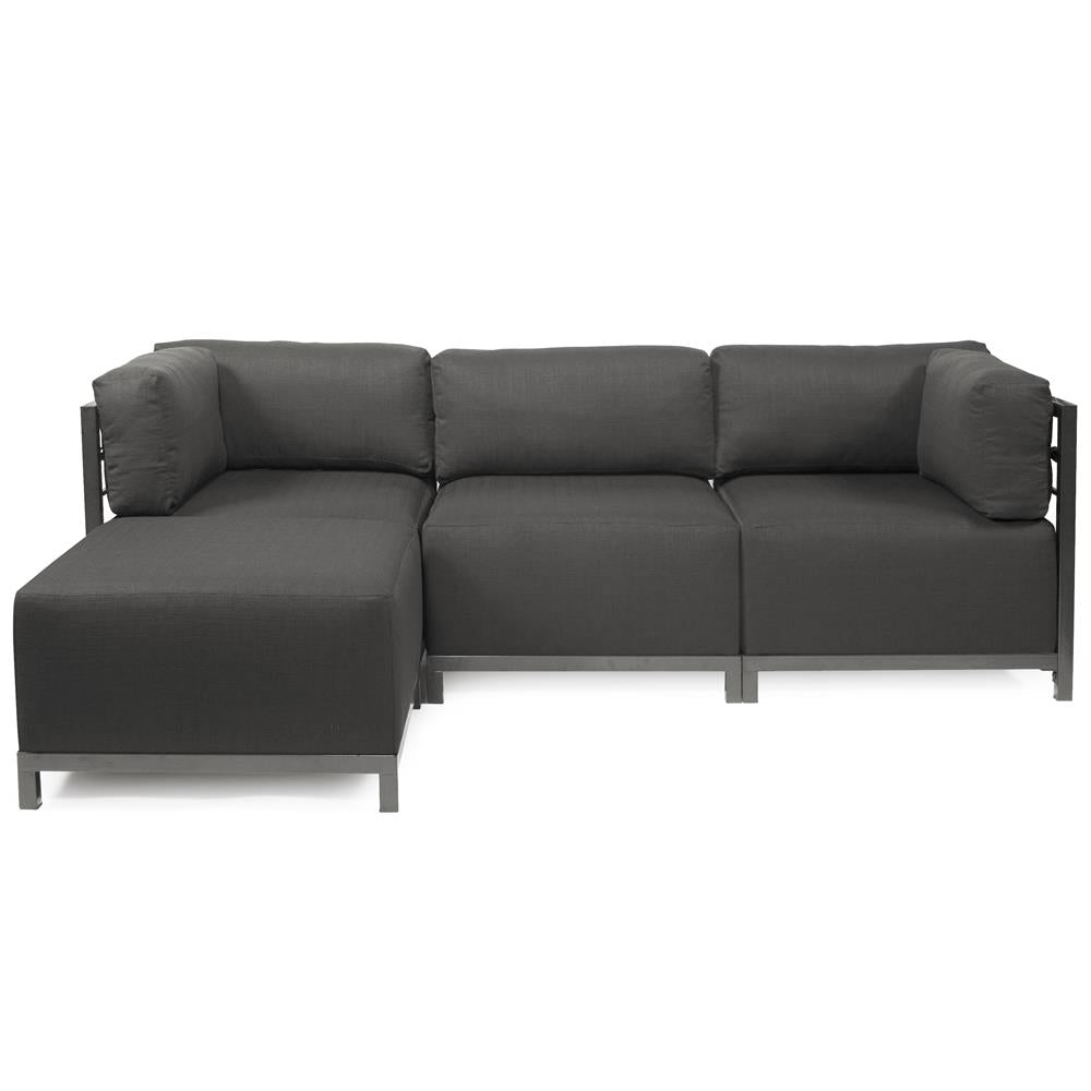 Howard Elliott Collection Axis 4pc Sectional Sterling Charcoal Titanium Frame Howard Elliott Collection