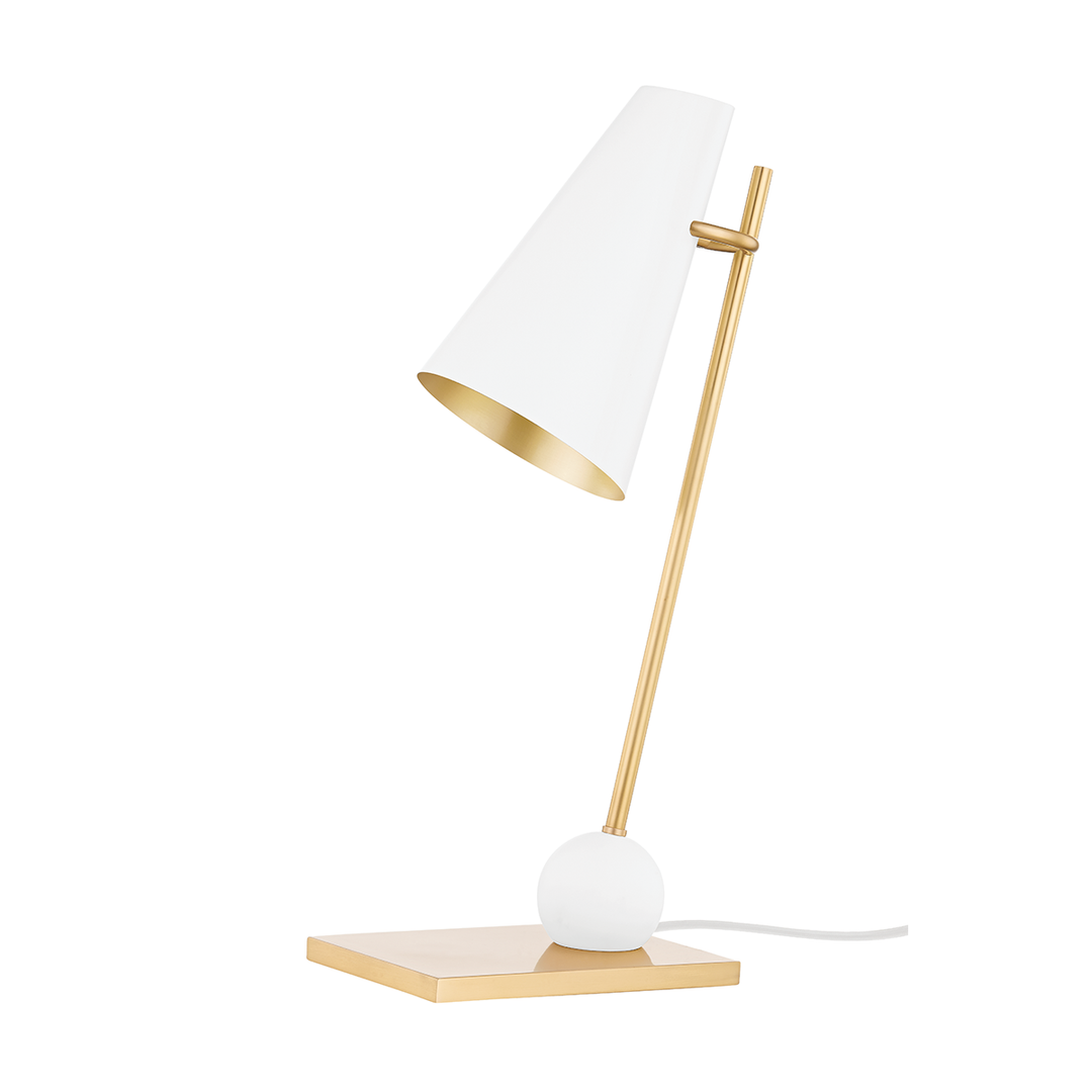 Hudson Valley Lighting Piton Table Lamp Table Lamps Hudson Valley Lighting AGED BRASS/SOFT WHITE  