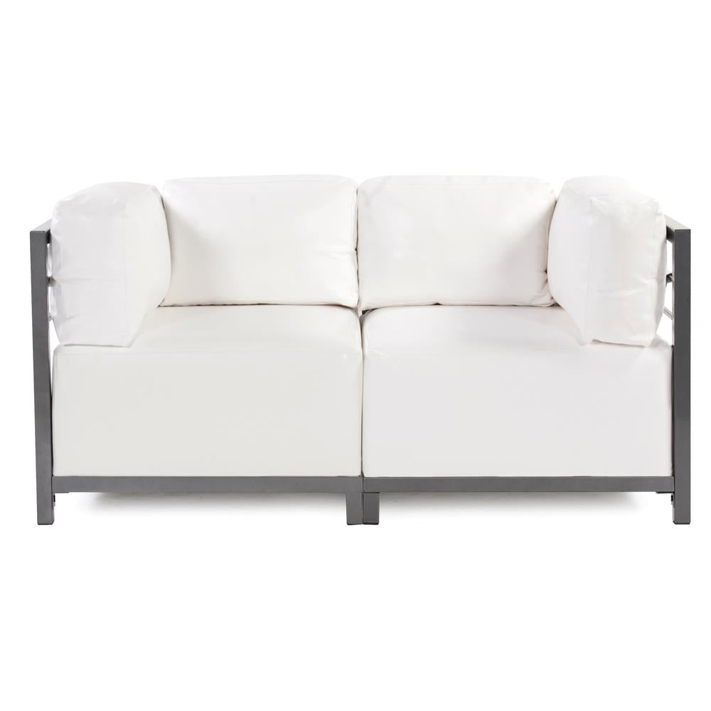 Howard Elliott Collection Axis 2pc Sectional Atlantis White Titanium Frame Outdoor Living Howard Elliott Collection   