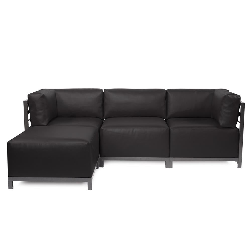 Howard Elliott Collection Axis 4pc Sectional Atlantis Black Titanium Frame Outdoor Living Howard Elliott Collection   