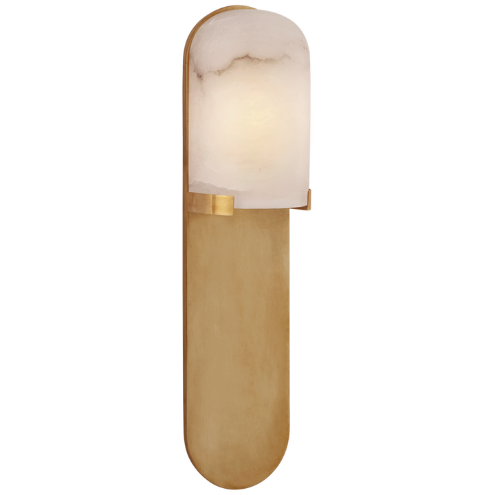 Visual Comfort & Co. Melange Medium Elongated Pill Sconce Wall Sconces Visual Comfort & Co. Antique-Burnished Brass  