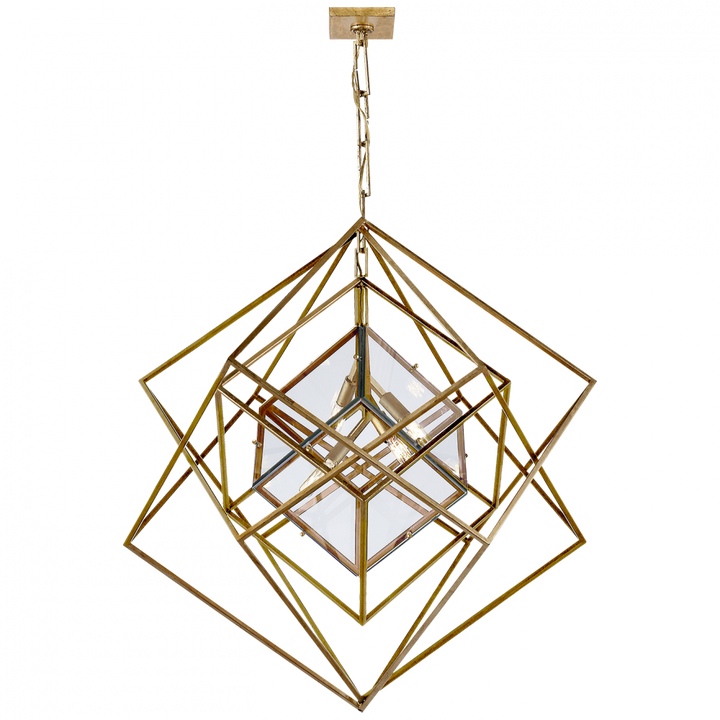 Visual Comfort Cubist Medium Chandelier Pendants Visual Comfort   