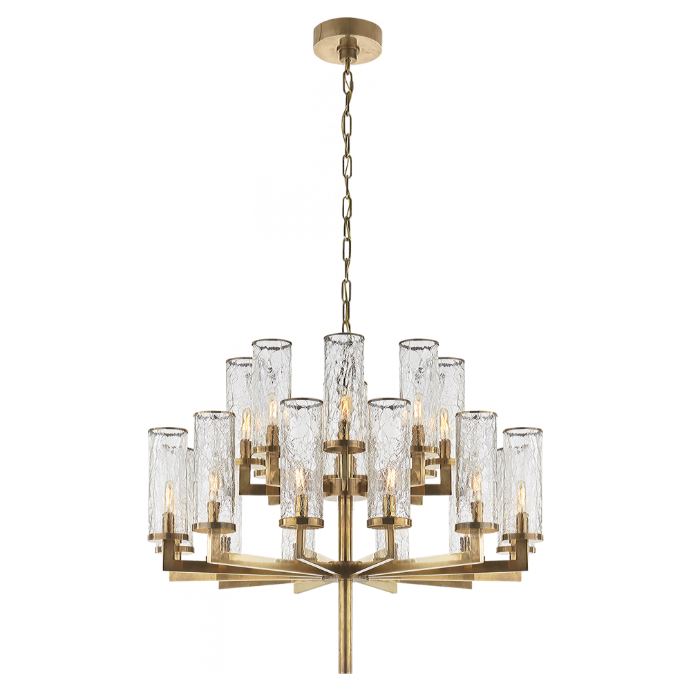 Visual Comfort Liaison Double Tier Chandelier Chandeliers Visual Comfort   