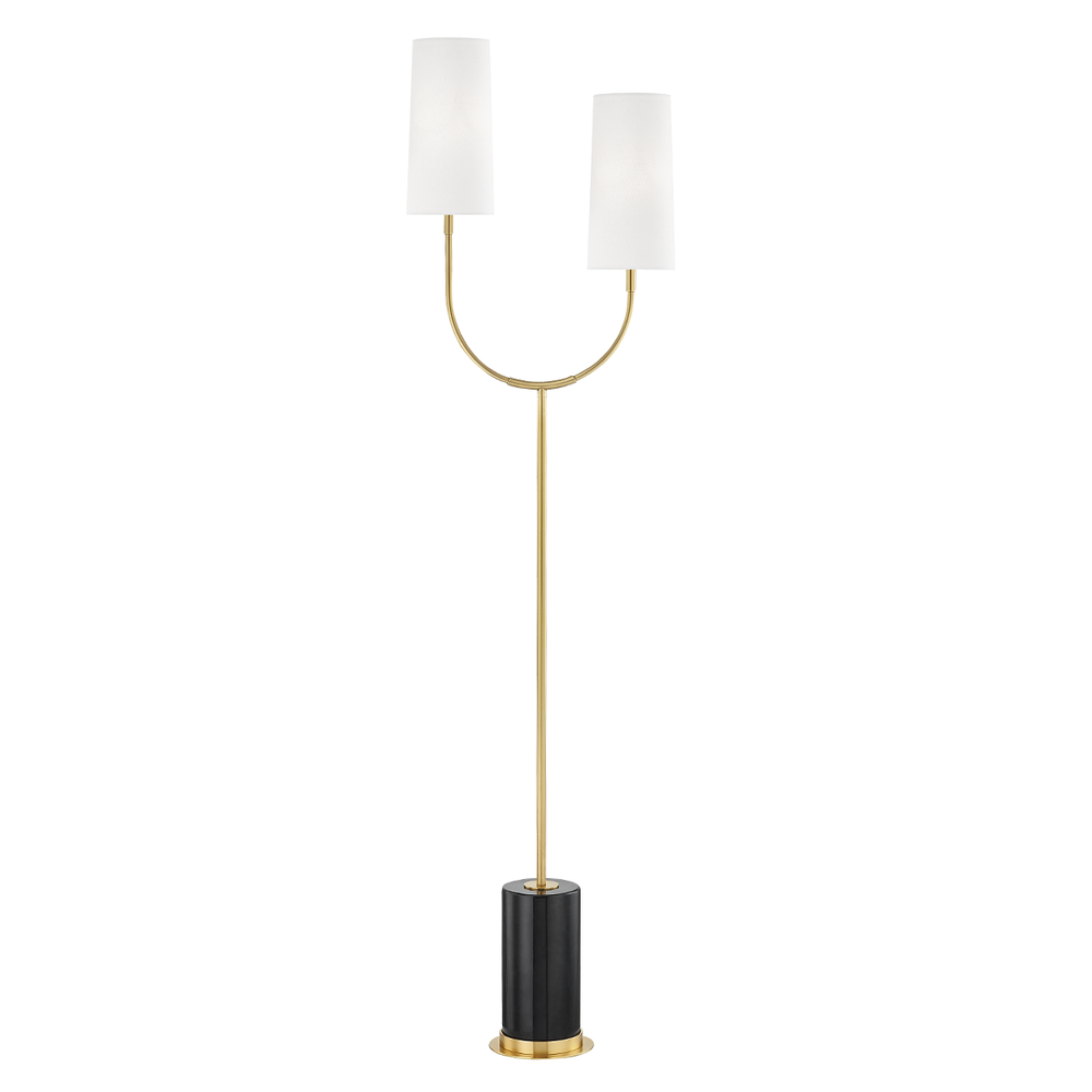 Hudson Valley Lighting Vesper Floor Lamp Table Lamps Hudson Valley Lighting Aged Brass  