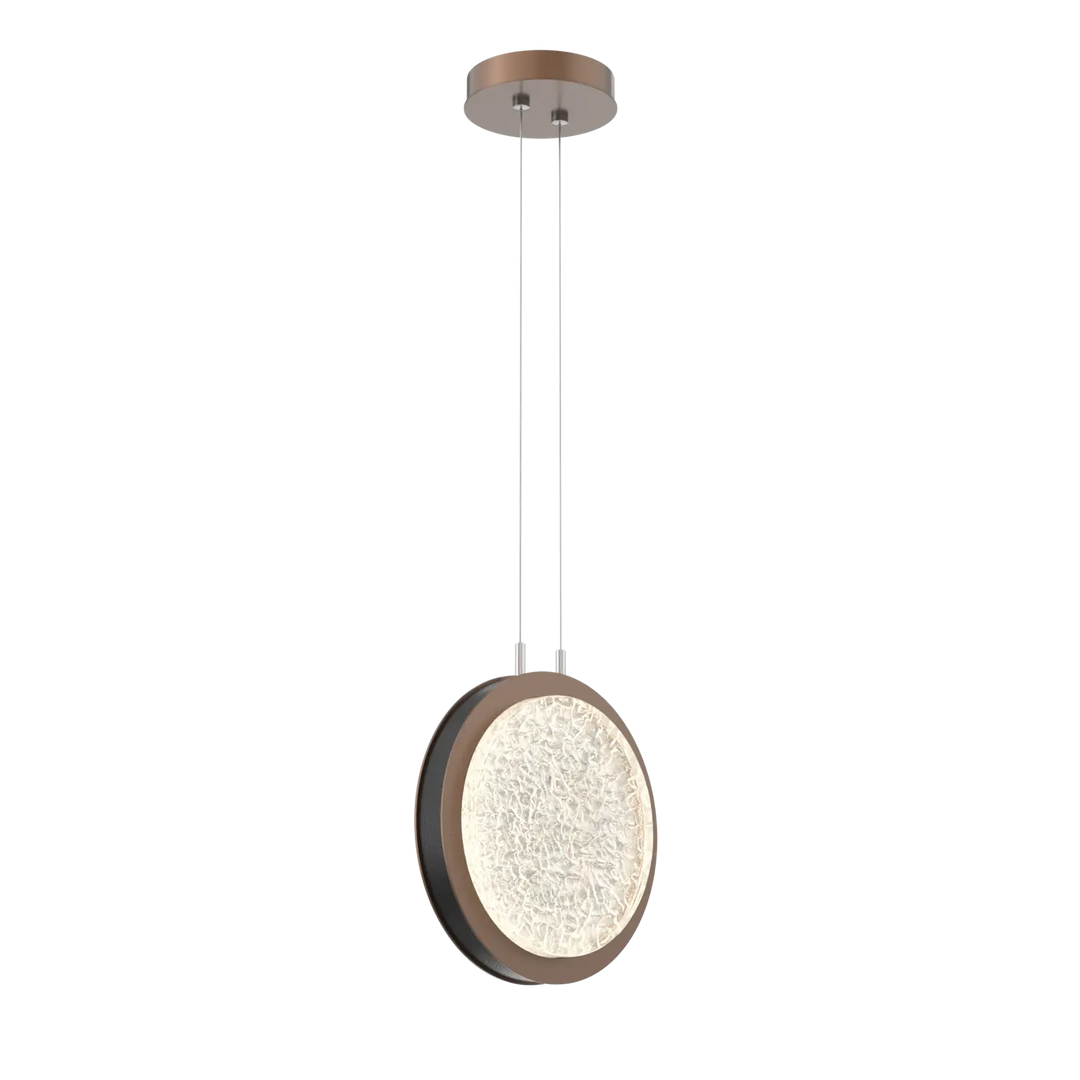 Hammerton Studio Iris Large Pendant Burnished Bronze / Licorice Leather
