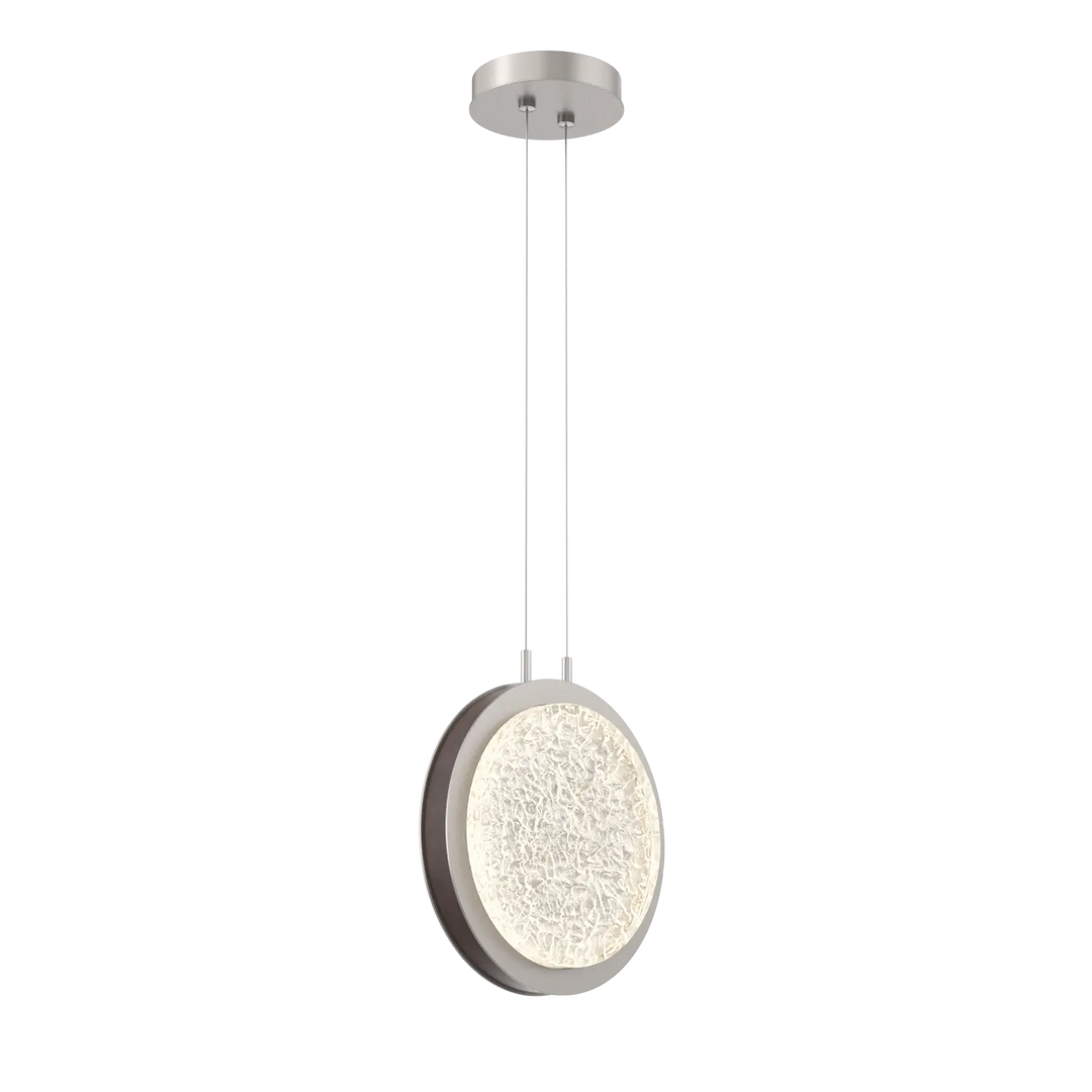 Hammerton Studio Iris Large Pendant Beige Silver / Cocoa Leather