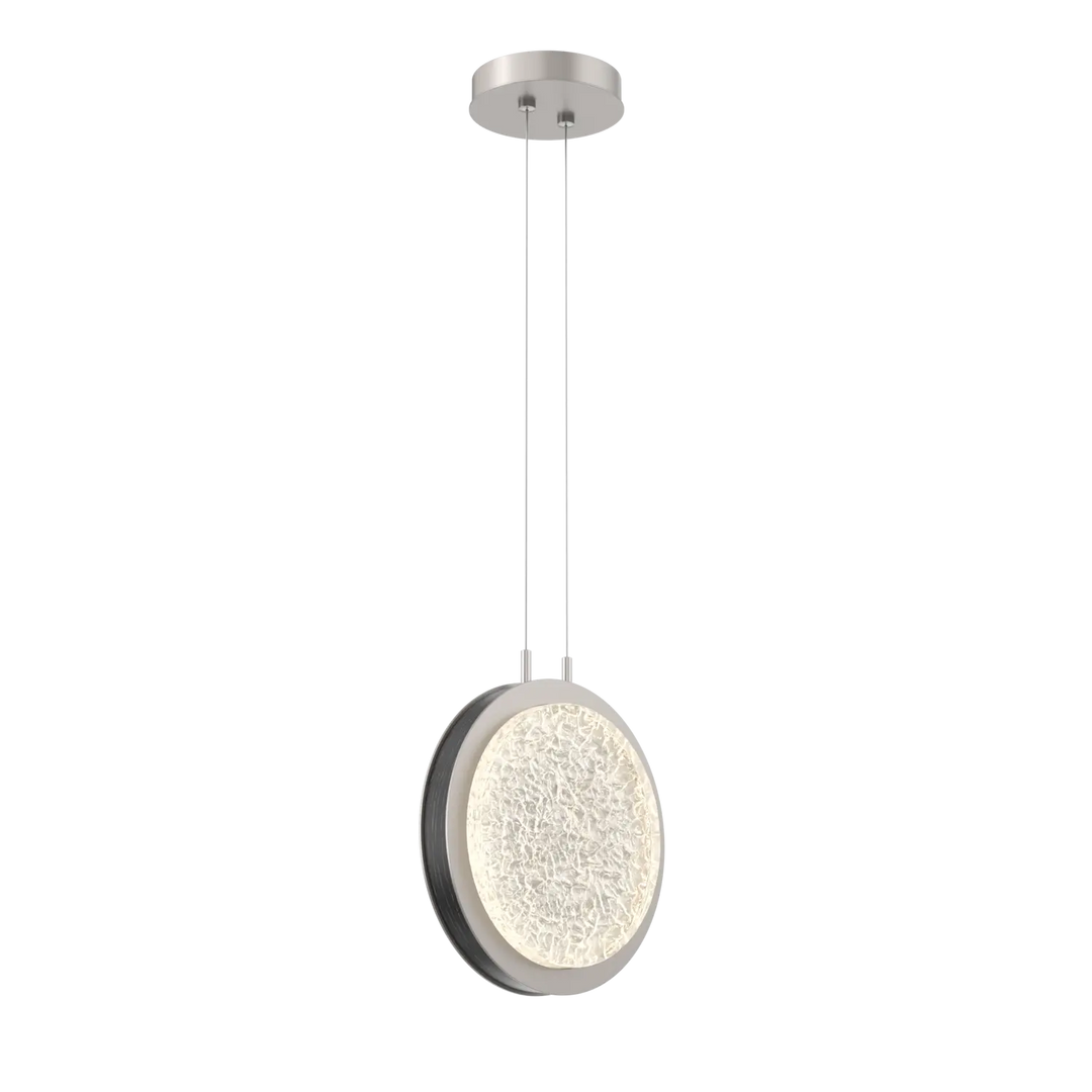 Hammerton Studio Iris Large Pendant Beige Silver / Dark Oak Wood