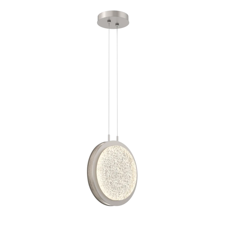 Hammerton Studio Iris Large Pendant Beige Silver / Ash Wood