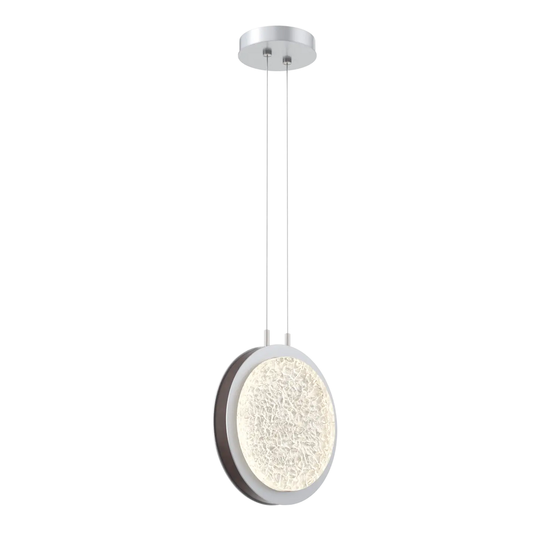 Hammerton Studio Iris Large Pendant Classic Silver / Cocoa Leather