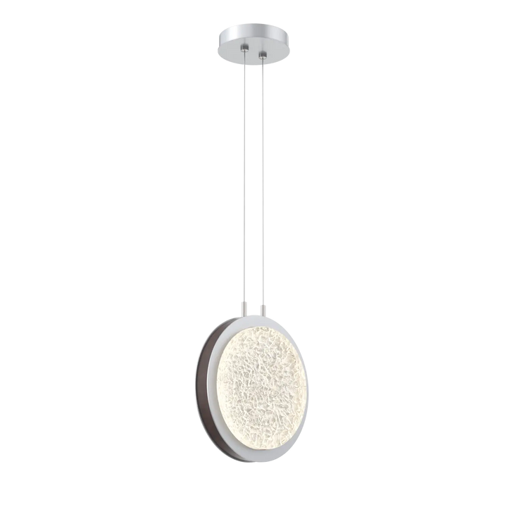 Hammerton Studio Iris Large Pendant Classic Silver / Cocoa Leather