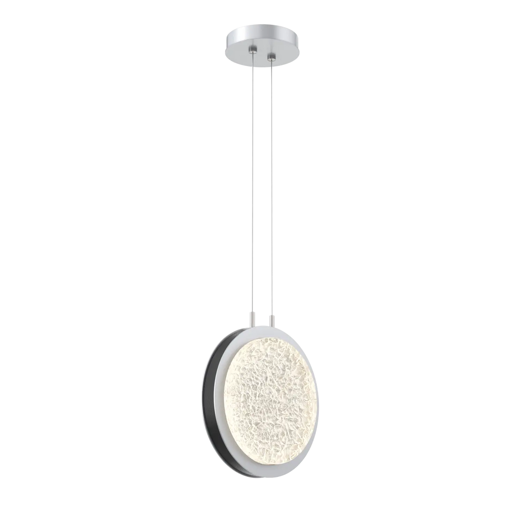 Hammerton Studio Iris Large Pendant Classic Silver / Licorice Leather