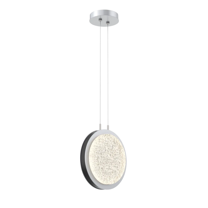 Hammerton Studio Iris Large Pendant Classic Silver / Licorice Leather