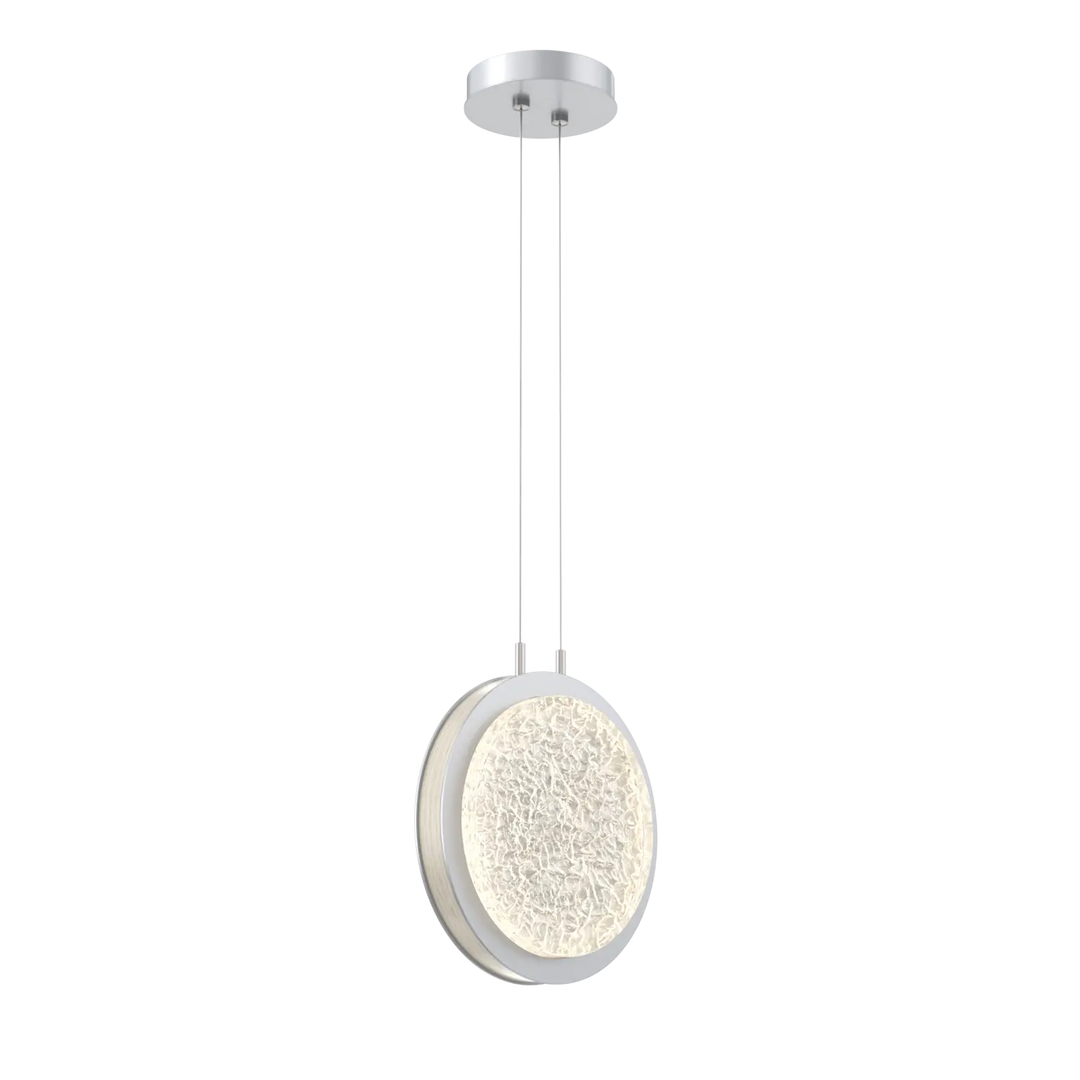Hammerton Studio Iris Large Pendant Classic Silver / Light Oak Wood