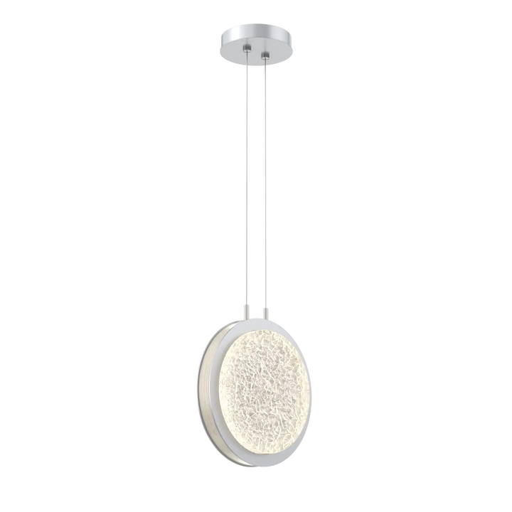 Hammerton Studio Iris Large Pendant Classic Silver / Light Oak Wood