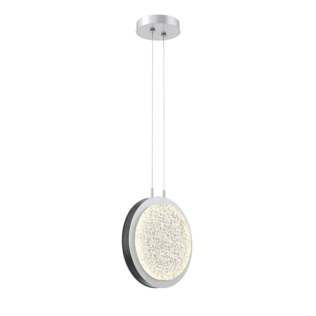 Hammerton Studio Iris Large Pendant Classic Silver / Dark Oak Wood