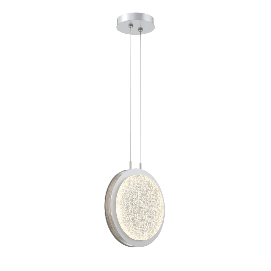 Hammerton Studio Iris Large Pendant Classic Silver / Ash Wood