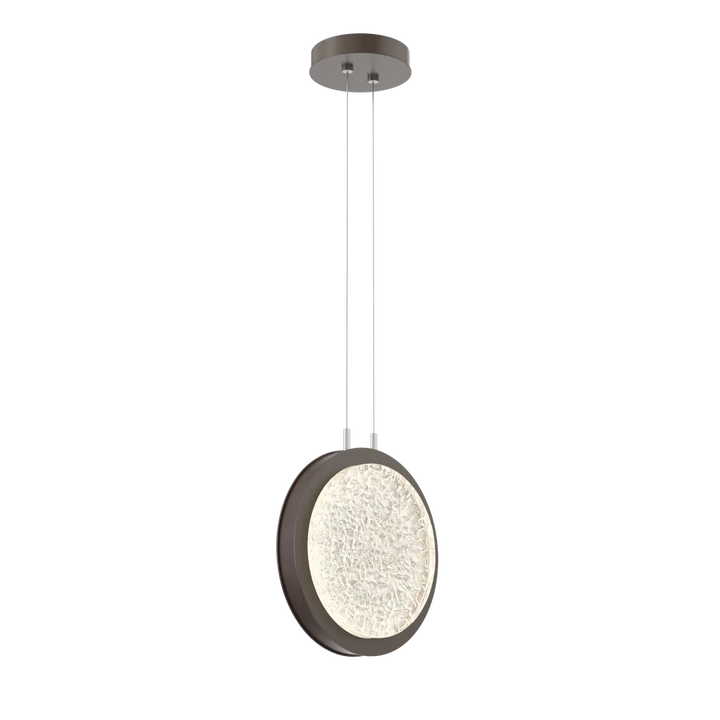 Hammerton Studio Iris Large Pendant Flat Bronze / Cocoa Leather