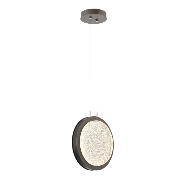 Hammerton Studio Iris Large Pendant Flat Bronze / Licorice Leather