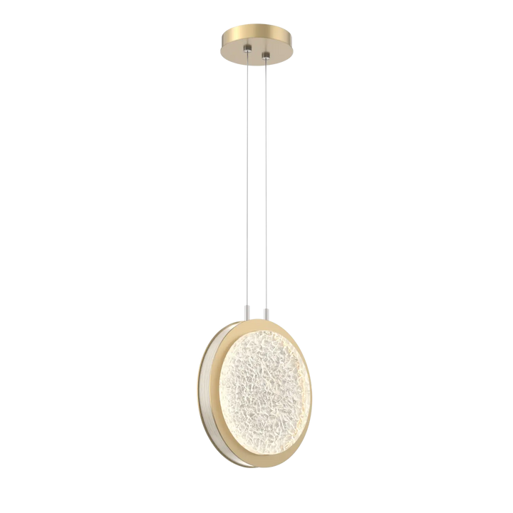 Hammerton Studio Iris Large Pendant Gilded Brass / Light Oak Wood