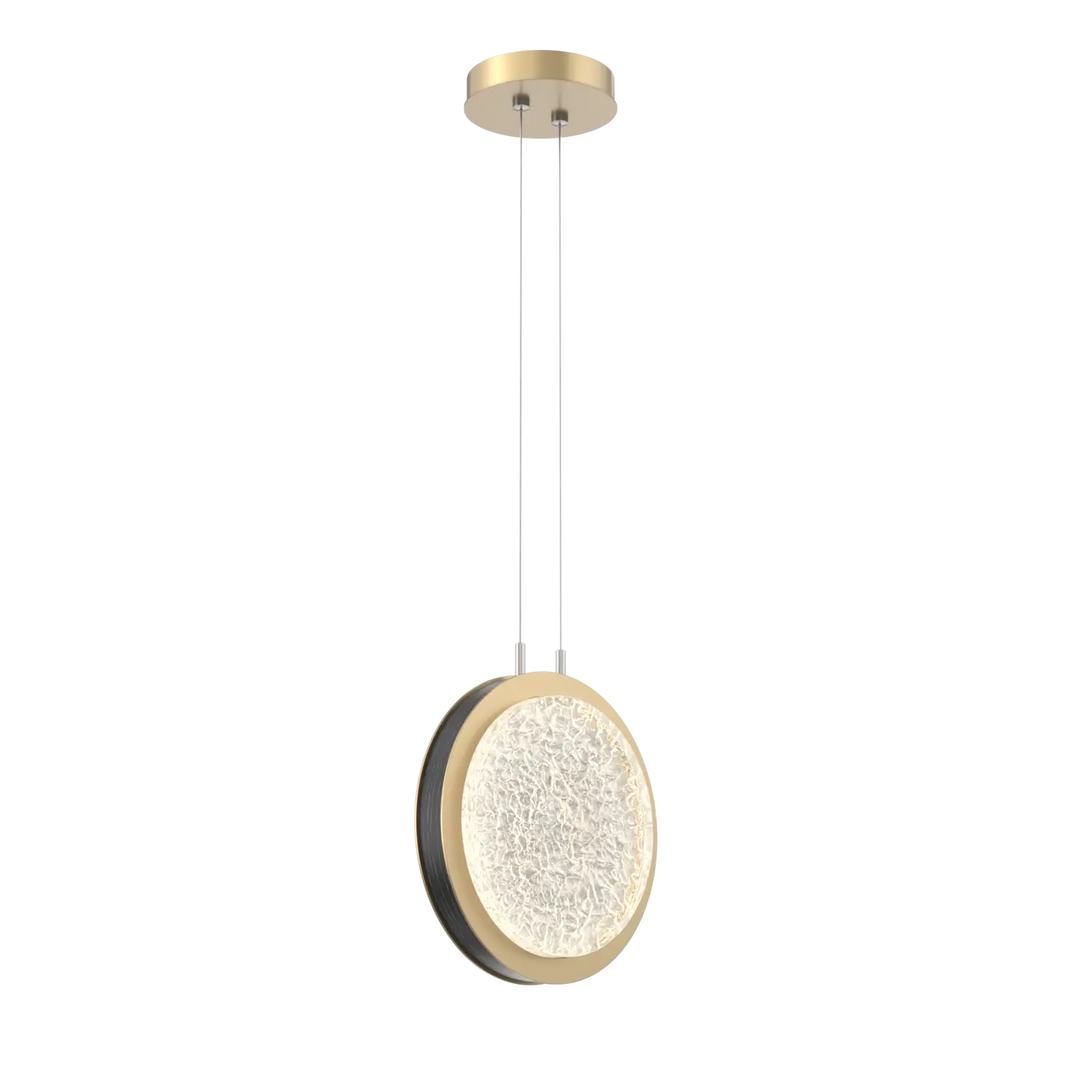 Hammerton Studio Iris Large Pendant Gilded Brass / Dark Oak Wood