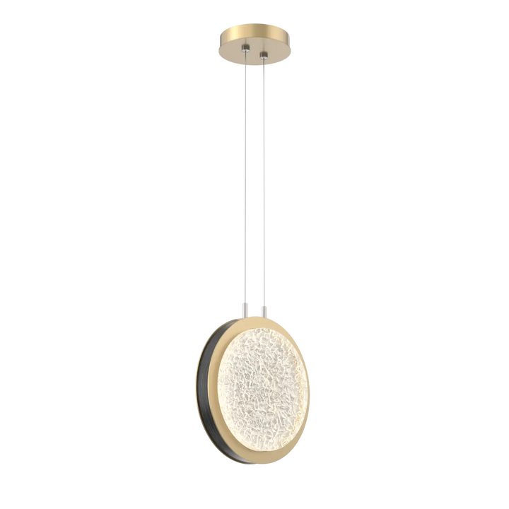 Hammerton Studio Iris Large Pendant Gilded Brass / Dark Oak Wood