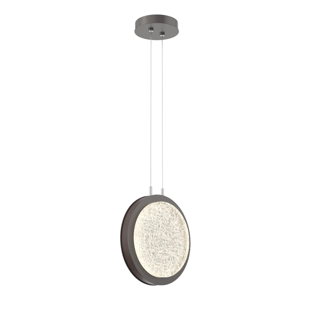 Hammerton Studio Iris Large Pendant Graphite / Cocoa Leather