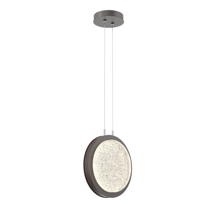Hammerton Studio Iris Large Pendant Graphite / Cocoa Leather