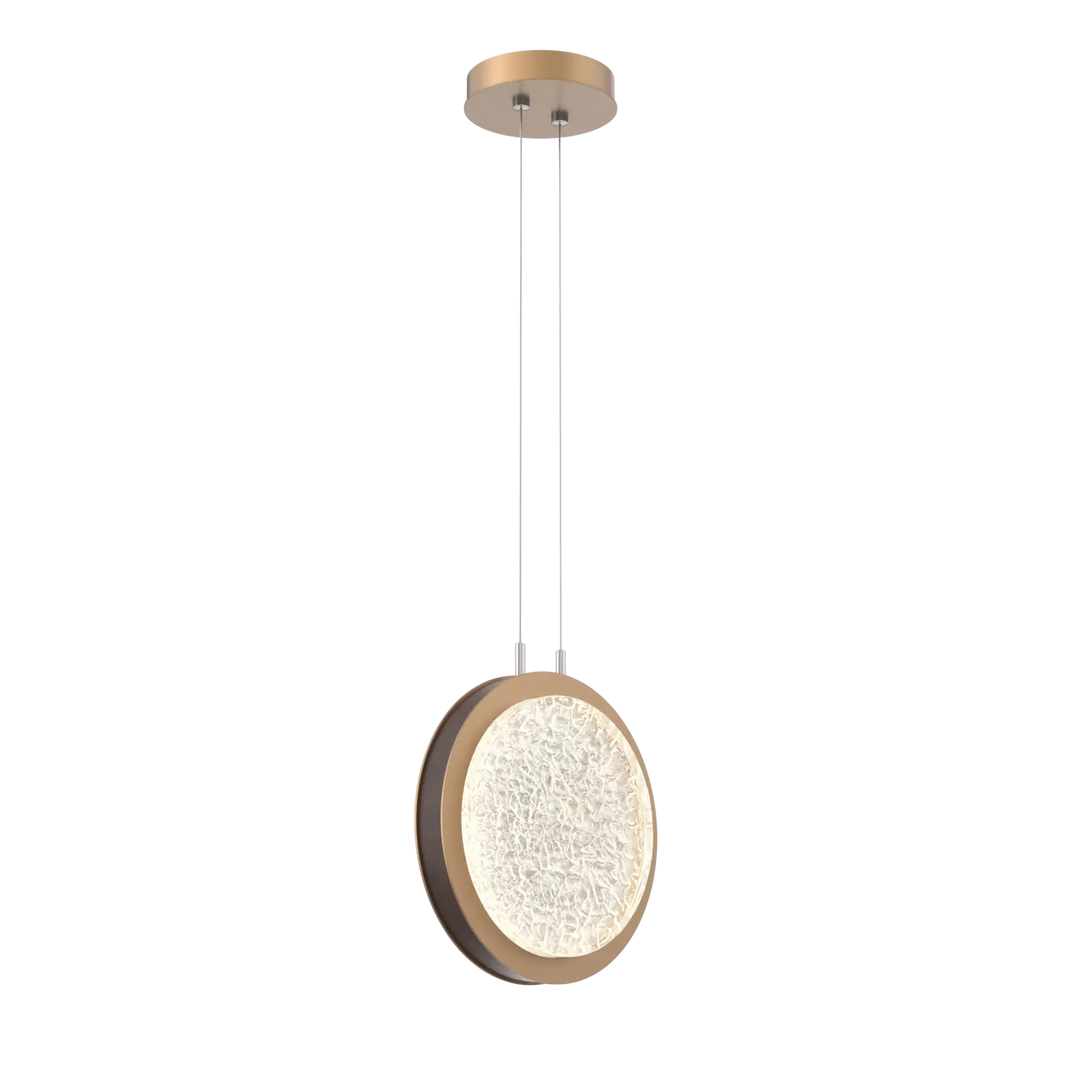 Hammerton Studio Iris Large Pendant Novel Brass / Cocoa Leather