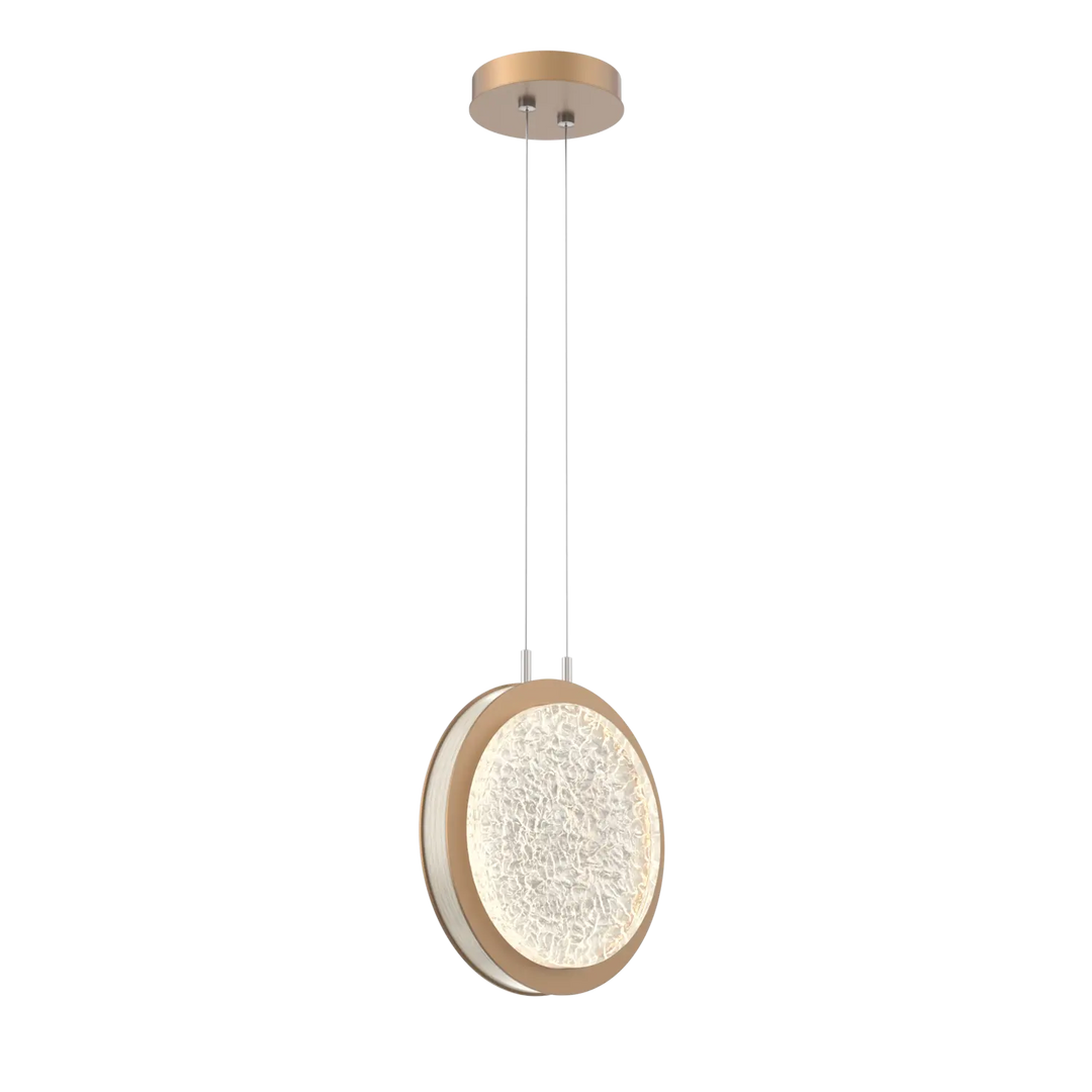 Hammerton Studio Iris Large Pendant Novel Brass / Light Oak Wood
