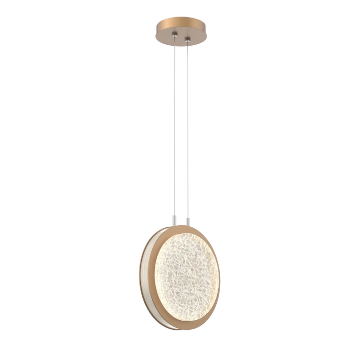 Hammerton Studio Iris Large Pendant Novel Brass / Light Oak Wood