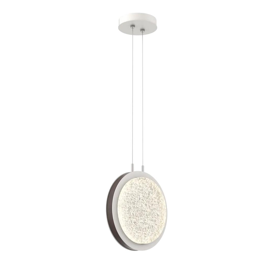 Hammerton Studio Iris Large Pendant Salt White / Cocoa Leather