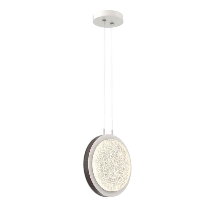 Hammerton Studio Iris Large Pendant Salt White / Cocoa Leather
