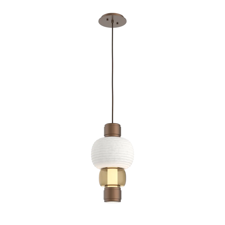 Hammerton Studio Torno Mandrel Pendant Burnished Bronze / Single / Bronze / Chalk Ceramic